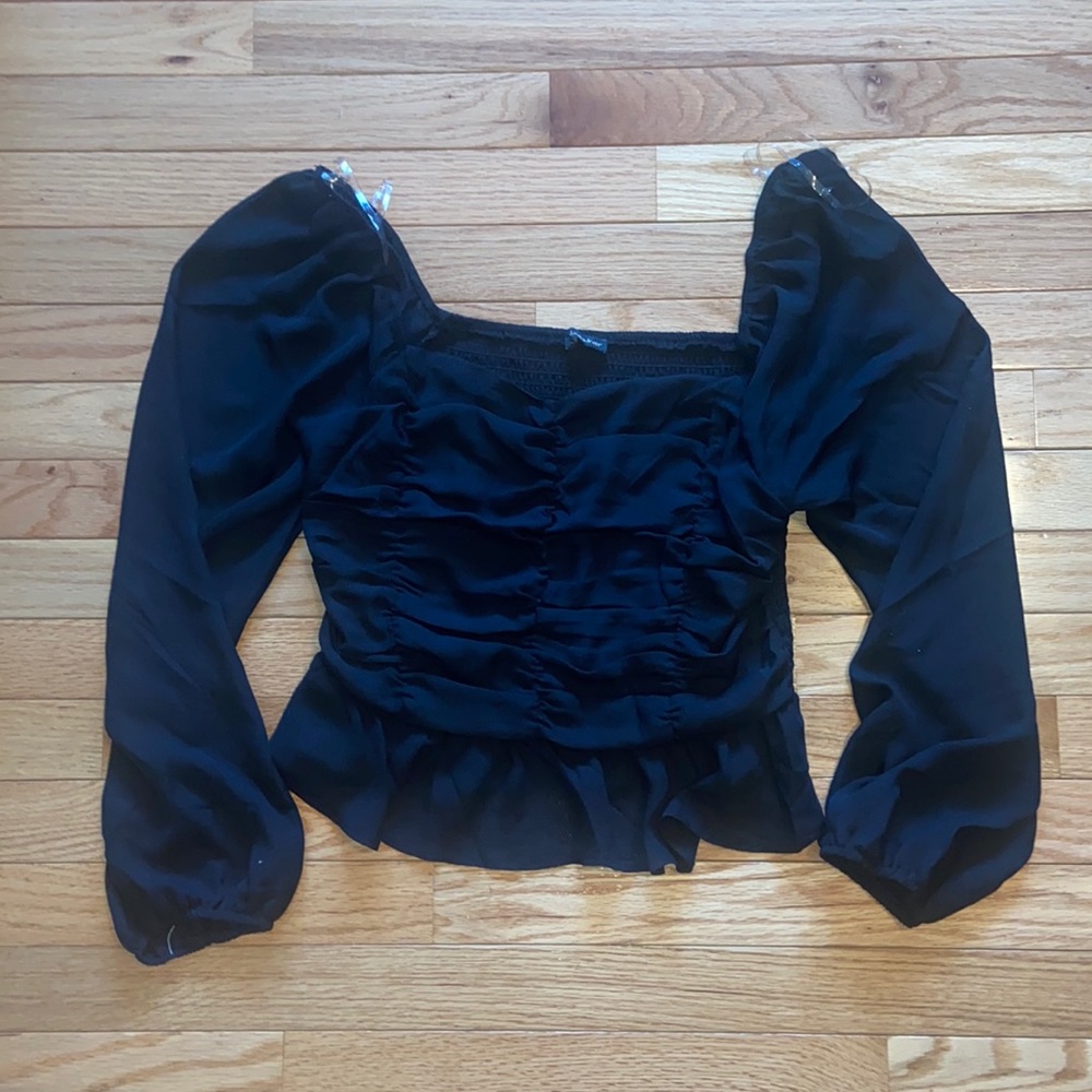 Black Long sleeve top (tighter fit)